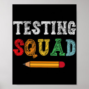Poster Jour de test du costume de squad Enseignant Étudia