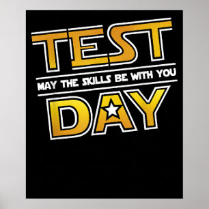 Poster Jour de test Les compétences soient avec vous écol