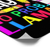 Poster Jour de test No Prob Llama Llama Enseignant (Coin)