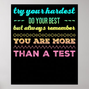 Poster Jour de test pour les étudiants fais de ton mieux