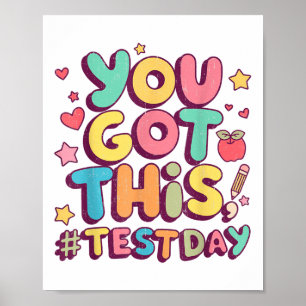 Poster Jour de test vintage Vous Avez Obtenu Ce Jour de t