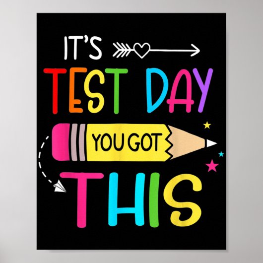 Poster Jour de test Vous Avez Ce Jour de test Enseignant (Devant)