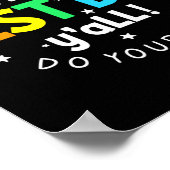 Poster Jour De Test Yall Funny Test Day Pour Les Étudiant (Coin)
