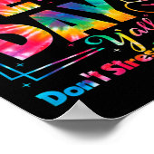 Poster Jour de test Y'all Tie Dye Funny Test Day Enseigna (Coin)