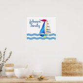 Poster Jour de voile ensoleillé Personnalisé (Cuisine)