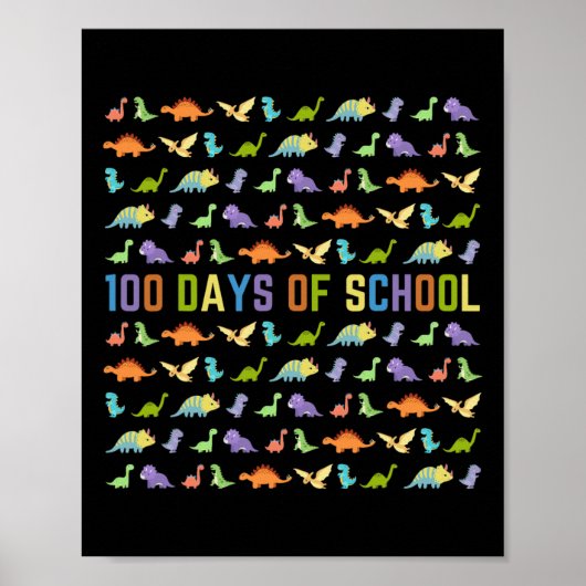 Poster Jour D'École - Dinosaures - Facile 100 Jours D'Éco (Devant)