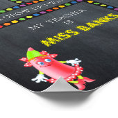 Poster Jour d'école maternelle FILLE, Petite taille, Tabl (Coin)