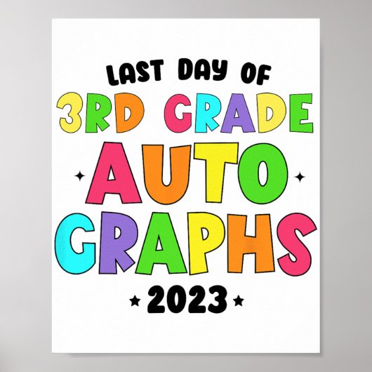Poster Jour Dernier De L'École Autographes (Devant)