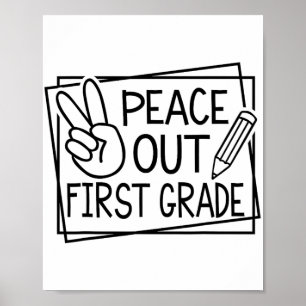 Poster Jour Dernier De Première Année De L'École Pause Ét