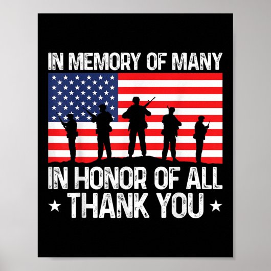 Poster Jour Des Anciens Combattants En L'Honneur De Toute (Devant)