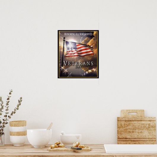 Poster Jour des anciens combattants - honorer tous ceux q (Cuisine)