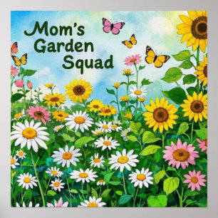Poster Jour des Mères Jardin Floral Squad