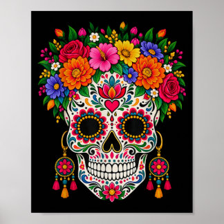 Poster Jour des morts crâne de sucre catrina jour de la m