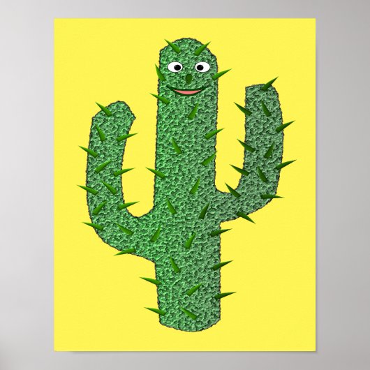 Poster Jour des morts heureux Cactus (Devant)