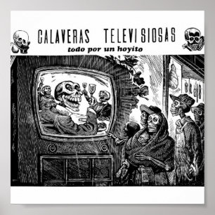Poster Jour des morts, Mexique. Circa 1949