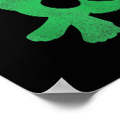 Poster Jour des Saint-Patricks irlandais Shamrock de Chie (Coin)