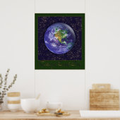 Poster jour des terres 3D Globe (Cuisine)
