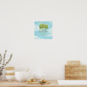Poster Jour des terres Aquarelle Whimsical avec devis (Cuisine)