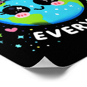 Poster Jour des terres chaque jour Cute Planet Cadeau Enf (Coin)