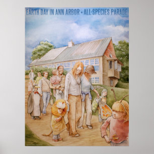 Poster jour des terres dans une arbor (affiche)