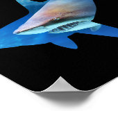 Poster Jour des terres De Silhouette De Requin Et Prix De (Coin)