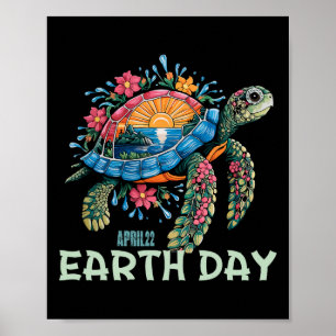 Poster Jour des terres de tortues marines Sauvez la Terre