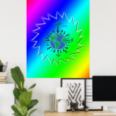 Poster Jour des terres ~ Éclatement (Bureau à domicile)