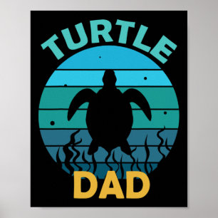 Poster Jour des terres écologique pour papa de tortue