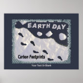 Poster Jour des terres - Empreintes carbone (Devant)
