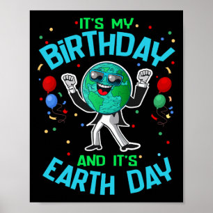 Poster Jour des terres Est Mon Anniversaire Avril 22 Drôl