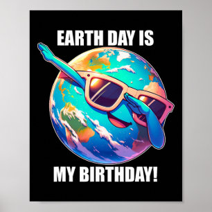 Poster Jour des terres Est Mon Anniversaire Avril 22 Enfa