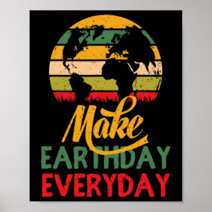 Poster Jour des terres Faire chaque jour Jour des terres