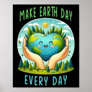 Poster Jour des terres Faire Jour des terres tous les jou