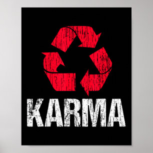 Poster Jour des terres Karma Recyclage avec symbole de re