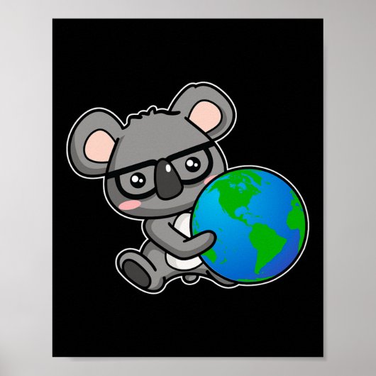 Poster Jour des terres Koala Oear Cadeau Design (Devant)