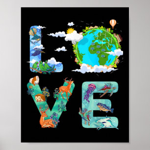 Poster Jour des terres Love World De l'environnement 22 a