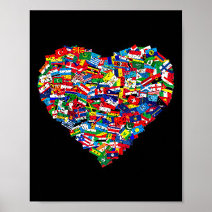 Poster Jour des terres mondial des drapeaux 1