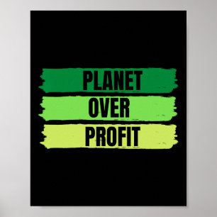 Poster Jour des terres Planet Over Profit Vintage