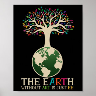Poster Jour des terres Pun La Terre Sans Art Est Juste Eh