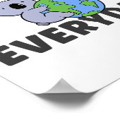 Poster Jour des terres quotidien Koala Globe (Coin)