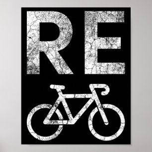 Poster Jour des terres Recycle Bicyclette Pun