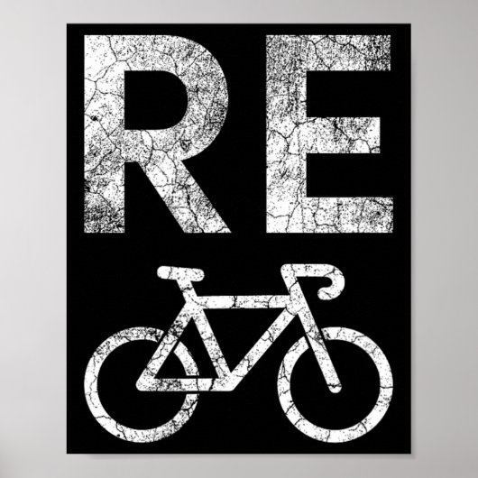 Poster Jour des terres Recycle Bicyclette Pun (Devant)