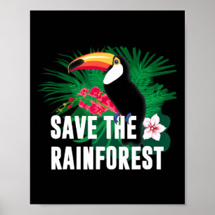 Poster Jour des terres Sauvez La Forêt-Rainforest