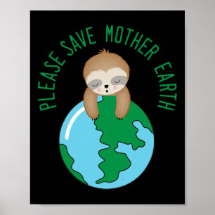 Poster Jour des terres S'Il Vous Plaît Sauvez La Terre Pl