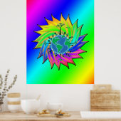 Poster Jour des terres ~ Sunburst (Cuisine)