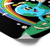 Poster Jour des terres Tous Les Jours Rainbow Globe Flowe (Coin)