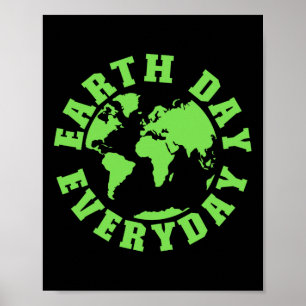 Poster Jour des terres Tous Les Jours Sauvez La Planète P