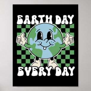 Poster Jour des terres Tous Les Jours Super Rétro les ann