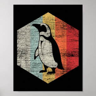 Poster Jour des terres vintage Cadeaux Retro Penguin