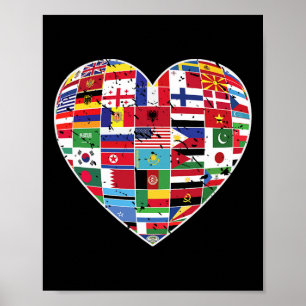 Poster Jour des terres World Flags